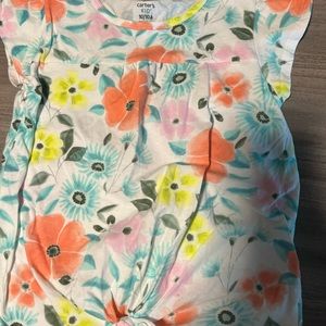 Carters shirt with two pairs of matching shirts size 10